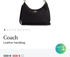 COACH Teri hobo in Black leather.