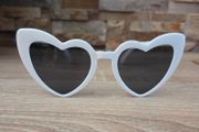 Brand new white heart shaped sunglasses