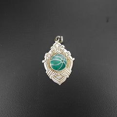 Irish Silver Enamel Fob Medal - Gaelic Football