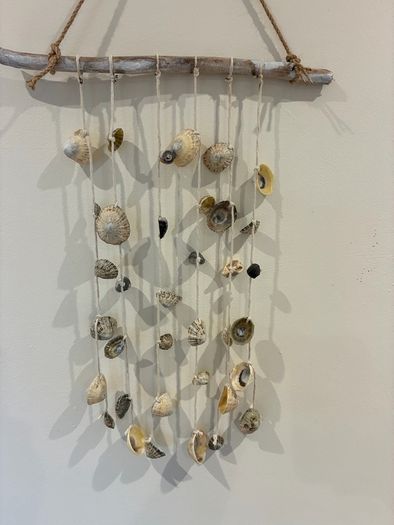 Homemade seashell decor