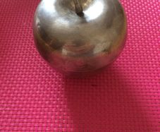 Antique Silver Apple Trinket Box