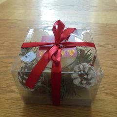 Decorated Christmas Candle in Presentation Box for Sale