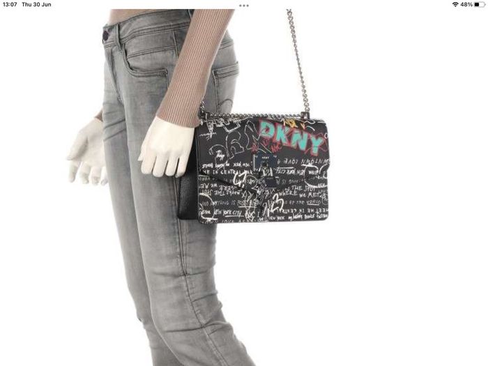 DKNY Elissa Leather Graffiti Handbag