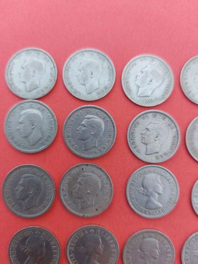 27 English Sixpence's Date Run, including key date 1952