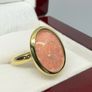 Opal Stunning Terra Opalis Gold Plated Silver Ring Padparadscha Glow Image 5