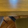 Smoked Oak Dining Table & Grey Chairs with Black and Gold legs Image 6