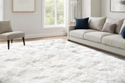 160x230 cm Large Area Carpet Fluffy Washable Soft Shaggy Anti Slip Modern Decor Mat for Bedroom Lounge Kids Nursery Room, Cream
