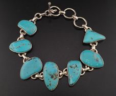 Stunning Arizona Turqouise with Sterling 925 Silver Bracelet