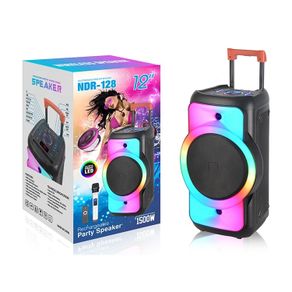 Full Beat Bass LED Panel Portable DJ Trolley Speaker with wireless mic