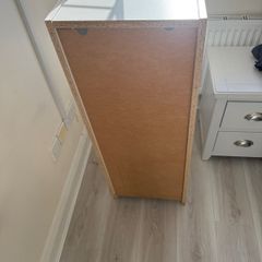 IKEA MICKE Compact Desk & White Storage Cabinet