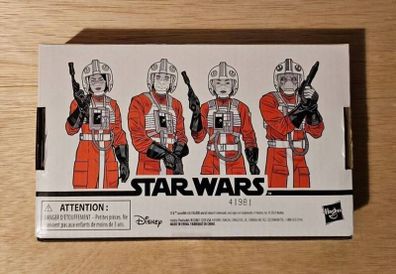 Star Wars 4 Pack Set Of X-Wing Pilots 3.75" Scale. New & Unopened