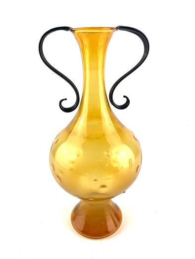 Mid century Lauscha glass vase