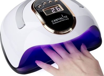 Lamp 168W Faster Gel Nail Lamp Professional Nail Dryer with Automatic Sensor /4 Timer Settings/LCD Display for Gel Nails Polish Starter Nail Art Tools for Home Salon