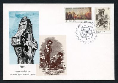 Ireland 1982 Scott # 519-520 Europa : Famine & Arrival of Christianity in Ireland FDC - Mint Condition - Free Postage