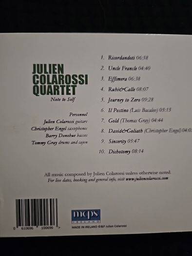 Julien Colarossi Quartet - Note To Self.
