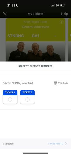 2x standing tickets to The Wolfe Tones (sold out)