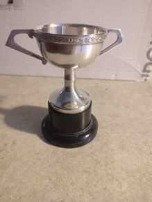 Vintage Trophy Cup, Silver Plated Trophy Goblet MARKED   E.P.N.S. SHEFFIELD