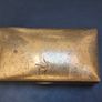 Vintage Antique Brass Embossed Art Deco BoxWood Lines Trinket Money Cigarette Box Image 7