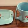 Vintage 1960s Johnnie Walker Wade Regicor Set Duck Egg Blue Image 3