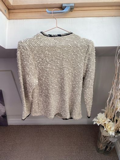 Tivoli Limited Edition Cotton Flax Blend Chunky Knit Cardigan Jacket - Size M