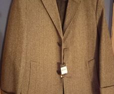 Penguin tweed overcoat, size large.