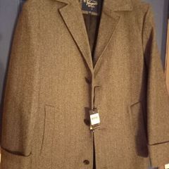 Penguin tweed overcoat, size large.
