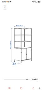 Cabinet with sliding doors, white, 80x55x180 cm