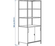 Cabinet with sliding doors, white, 80x55x180 cm