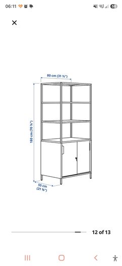 Cabinet with sliding doors, white, 80x55x180 cm