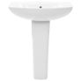 Freestanding Basin with Pedestal Ceramic White 650x520x200 mm Image 2