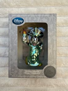 Disney World Mickey Mouse Statue of Liberty Glass Christmas Ornament Damaged NO NOSE Please see photos