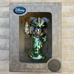 Disney World Mickey Mouse Statue of Liberty Glass Christmas Ornament Damaged NO NOSE Please see photos