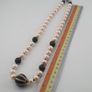 Genuine Freshwater Pearl & Green Jade Statement Necklace with Melon Dzi Pendant Image 9