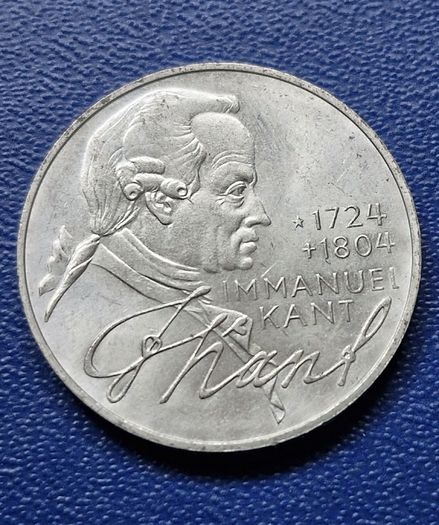 1974 Unc Germany D Silver 5 Deutsche Mark Immanuel Kant