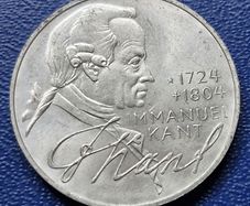 1974 Unc Germany D Silver 5 Deutsche Mark Immanuel Kant