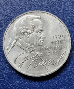 1974 Unc Germany D Silver 5 Deutsche Mark Immanuel Kant
