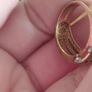 925 Sterling Silver Ring with Gold Plated Cubic Zirconia. Image 3