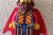 Lego King minifigure with crown and cape