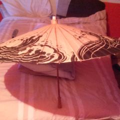 japanese style wooden umbrella
