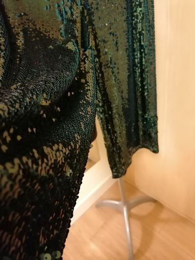Women's Trousers Green Sequined Palazzo Style NWT SIZE 12