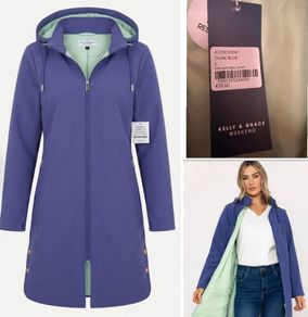 Kelly & Grace weekend parka rain proof waterproof coat Donn Carraig chic new with tags