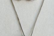 Sterling Silver Cubic Zirconia Pendant And Earring Set 10,61g