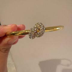 Kate Spade Gold Tone Crystal Bow Bangle