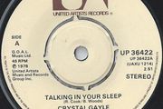 Crystal Gayle Vinyl single - Talking in your sleep