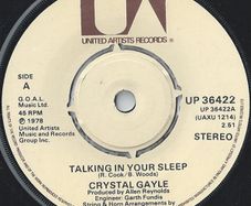Crystal Gayle Vinyl single - Talking in your sleep