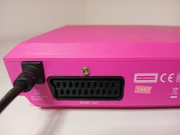 Pink DVD player Bush with universal IR blaster remote