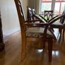 Solid Wood Dining Table with Glass Top + 6 Chairs Image 3
