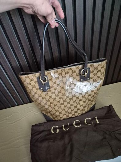 Gucci GG crystal monogram toted bag