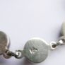 Vintage Sterling Silver 925 Faceted Garnet Link hallmarked Bracelet length 8" - 18,5g Image 9