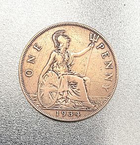 UK Penny, 1934 - George V